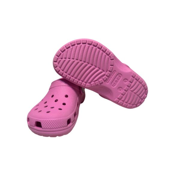 NWOT Crocs Classic Clog • Girls Size 1 • Bright Pink • Lightweight Kids Slip-On - Picture 3 of 4